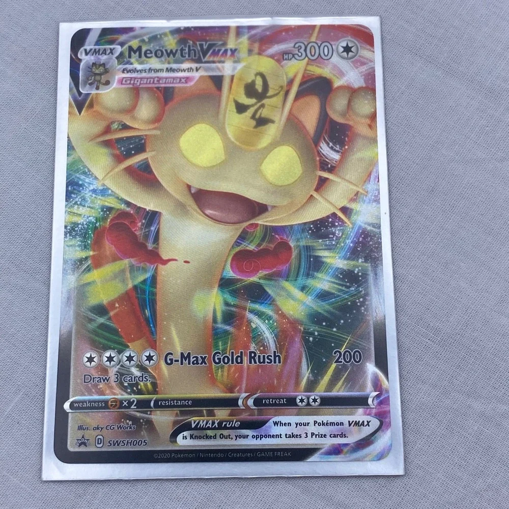 Meowth VMAX Promo SWSH: Sword & Shield Promo Cards SWSD Colorless Holo SWSH005 2